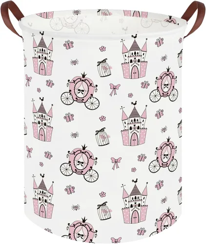 Miniatura 29 de FXOLCSHE Cesta de lavandería para bebés con animales, cesta de lavandería para bebés de animales del bosque, cesta de juguetes para niños, cesta