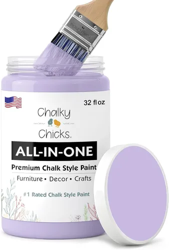 Miniatura 209 de Chalky Chicks - Pintura mate a la tiza, no requiere lijado, 4 onzas líquidas, color gris oscuro (Gun Metal Gray), para muebles, pintura sin Gris