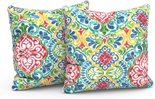 Miniatura 36 de LVTXIII Juego de 2 almohadas lumbares para patio, 12 x 20 pulgadas, resistentes a la decoloración, para exteriores con interiores, cojines lumbares