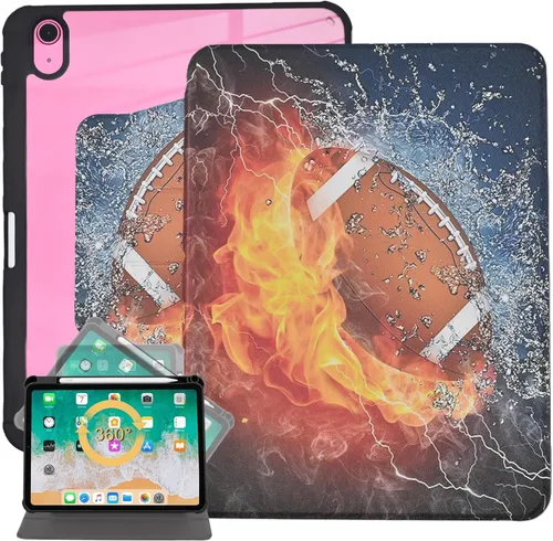 Funda para iPad (A16) 11ª/10ª generación de 10.9 pulgadas 2025/2022, piel sintética con soporte giratorio de 360 grados, cubierta protectora de TPU,