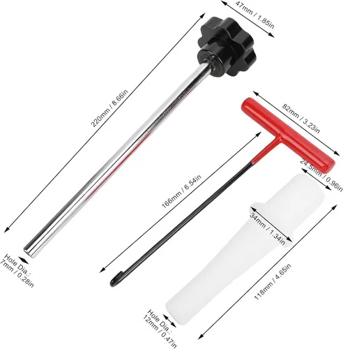 Miniatura 7 de Valve Core Replacement Tool Set, Steel Construction with ABS Handle, Includes Installation Pusher and Extractor, for Car, Truck, and Motorcycle Tires