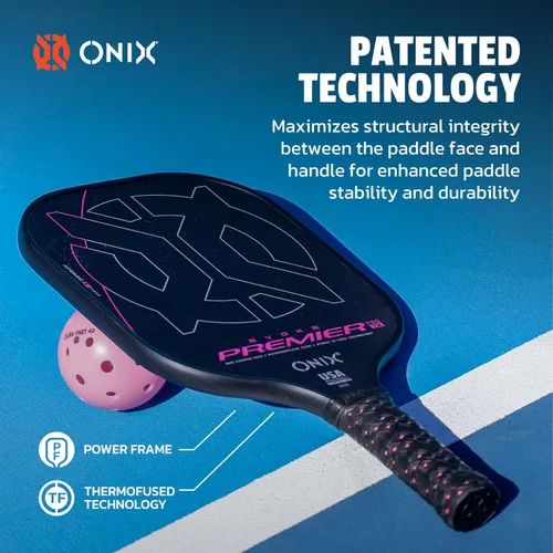 Miniatura 4 de Onix Carbon Fiber Surface Medium-Weight Premium Perforated Grip One-Piece Construction Pickleball Paddle