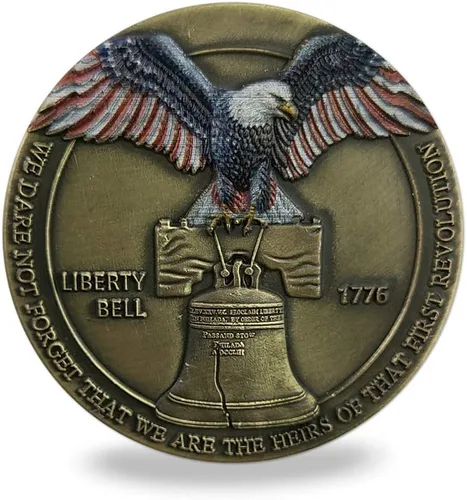 Miniatura 3 de Moneda militar Don't Tread on Me Challenge Coin US Liberty Bell