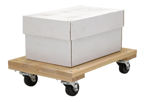 Miniatura 4 de Vestil HDOS-1624-9 Plataforma de plataforma sólida de madera dura con ruedas de goma dura, capacidad de 900 libras, 24 pulgadas de largo x 16