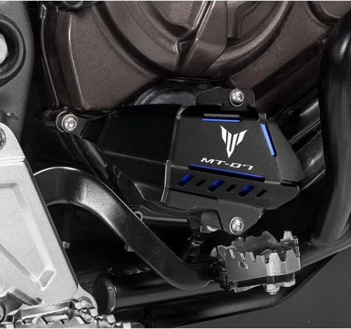 Miniatura 2 de Para MT07 FZ07 2014-2023 motocicleta CNC bomba de agua protección protección cubiertas mt 07 fz 07 accesorios color azul