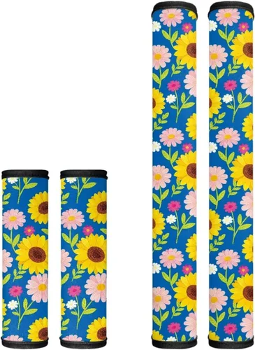 Miniatura 14 de Juego de 4 fundas protectoras de repuesto para manija de puerta de refrigerador con temática de té de la tarde para microondas, horno, refrigerador