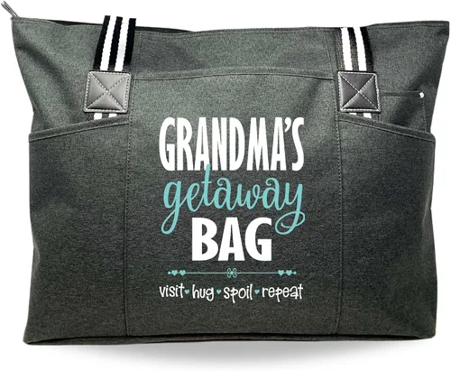 Miniatura 98 de Brooke & Jess Designs Bolso de mano para la abuela – Bolso de lona resistente con cremallera y bolsillo interior para la abuela para uso diario