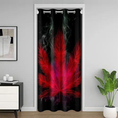 Miniatura 26 de Erosebridal Cortina de puerta de teñido anudado, cortina opaca bohemia, cortina exótica abstracta en espiral, elegante cortina hippie para puerta