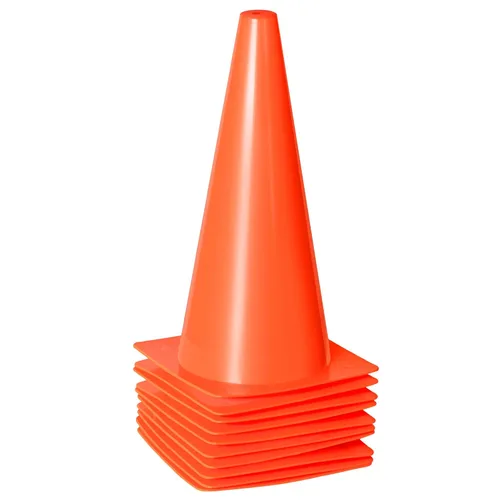 Conos deportivos de entrenamiento de tráfico de 12 pulgadas, [paquete de 10] conos de seguridad naranjas, conos de baloncesto de fútbol para