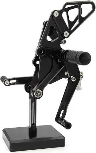 Miniatura 3 de Motocicleta aluminio repuestos Estriberas trasero Sets reposapiés apto para Yamaha MT-07 2013 2014 2015 2016 2017 (negro)