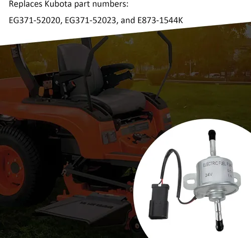 Miniatura 4 de Bomba de combustible eléctrica compatible de 24 V EG371-52020 EG371-52023 E873-1544K para Kubota G2000 G2000-S G2460G ZG222 ZG227 ZG327P Tractor