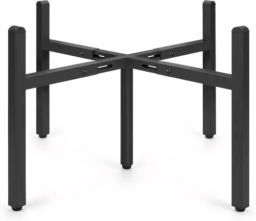 LUBORN Soporte para plantas para interiores y exteriores, soportes ajustables para plantas grandes de 15 a 20 pulgadas, soporte de metal de mediados