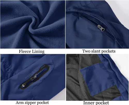 Miniatura 6 de Rdruko Chaqueta de esquí impermeable 3 en 1 para mujer, abrigo de invierno con aislamiento polar