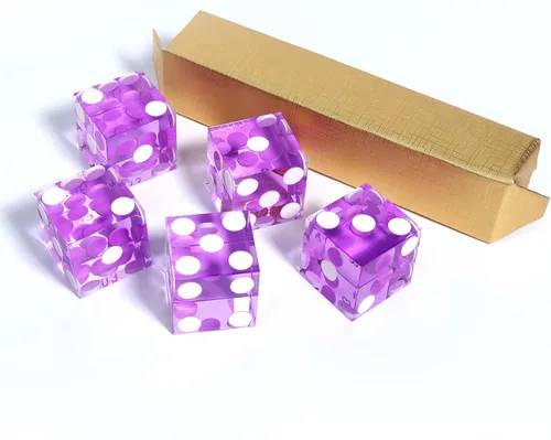 Miniatura 9 de GSE Games & Sports Expert Juego de dados de casino de grado AAA de 0.748 in estilo Pro Vegas, juego de 5 dados con bordes afilados y números
