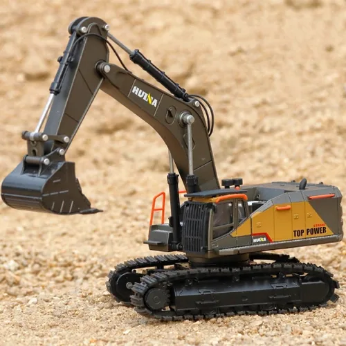 Miniatura 5 de Gemini&Genius Juguete de excavadora para niños, juguete de excavadora de pista de vehículo de construcción de metal, vehículo excavador de 1/50