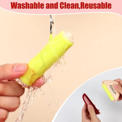 Miniatura 4 de Paquete de 4 rodillos reutilizables para quitar pelusas portátiles para gatos y mascotas, tamaño de viaje, limpiador pegajoso para perros, removedor