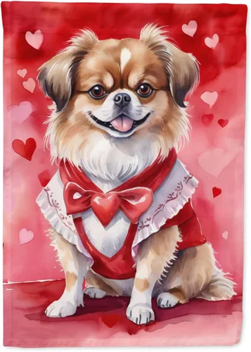 Miniatura 137 de Caroline's Treasures DAC5292CHF - Bandera de Border Collie My Valentine House para porche, grande, con manga para porche, para colgar en la pared
