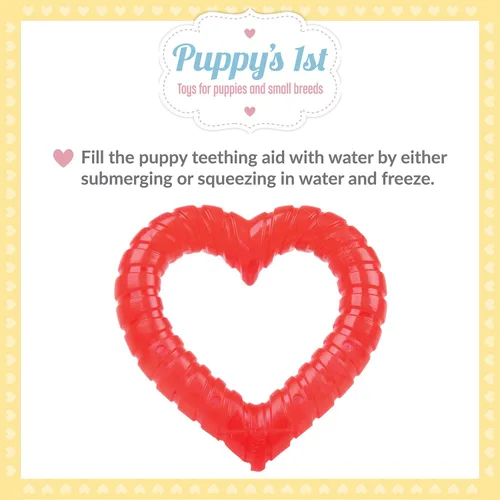 Miniatura 3 de SmartPetLove Juguetes de dentición para cachorros Snuggle - Calman naturalmente y proporcionan alivio con hielo (forma de corazón)
