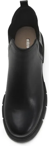 Miniatura 4 de REDTOP Botas Chelsea para mujer con tacón grueso elástico, plataforma con suela de lengüeta
