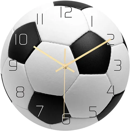 Miniatura 10 de Garneck Reloj de pared de baloncesto de 11.8 pulgadas, decorativo, acrílico, silencioso, para sala de estar, niños, dormitorio, estudio, decoración