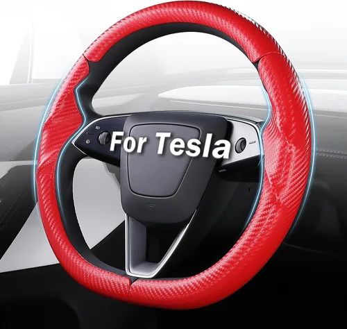 Miniatura 14 de Cubierta de volante para Tesla Model 3 Highland (2024-Presente) / Model Y Juniper (2025-Presente), antideslizante, agarre cómodo, transpirable