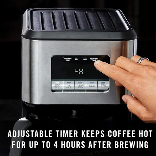 Miniatura 3 de Calphalon Cafetera programable con jarra de cristal, 14 tazas, acero inoxidable
