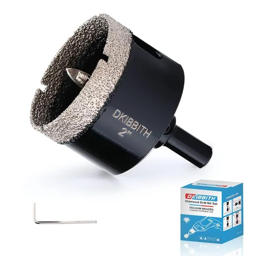 Miniatura 29 de DKIBBITH Juego de brocas de diamante de 5/8" con broca piloto - Paquete de 2 brocas de diamante de 5/8" con punta de diamante para agujeros