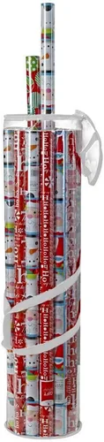 Miniatura 2 de ProPik - Bolsa organizadora de papel para regalo, almacena hasta 25 rollos de 40 pulgadas, poliéster resistente y bolsa transparente de PVC con asas