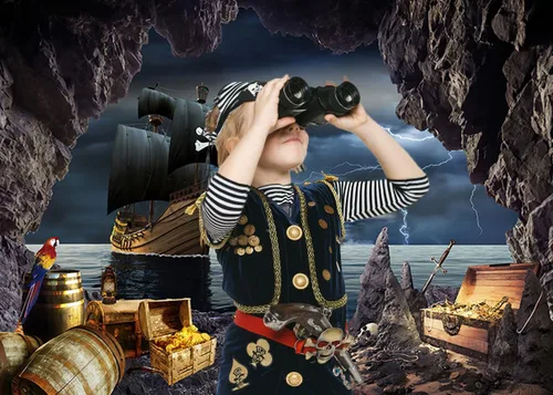 Miniatura 5 de Telón de fondo de barco pirata de 7 x 5 pies, aventura náutica, búsqueda del tesoro, fotografía, telón de fondo, temática pirata, decoraciones