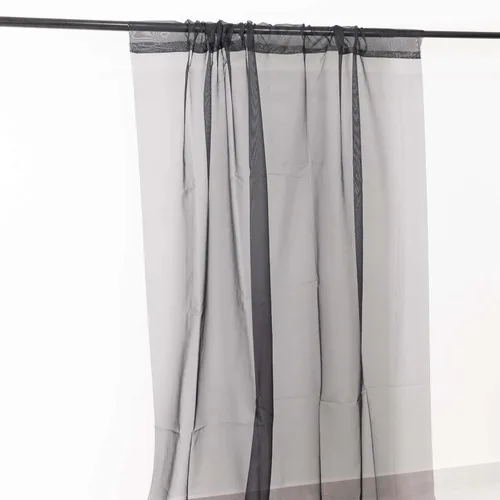 Cortina transparente de gasa de alta calidad de 5 x 32 pies, color negro, telón de fondo para techo, decoración de bodas, fiestas, eventos, recepción