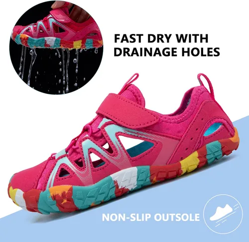 Miniatura 3 de CIOR Zapatos de agua para niños y niñas, cómodos zapatos deportivos con punta cerrada, sandalias deportivas para caminar