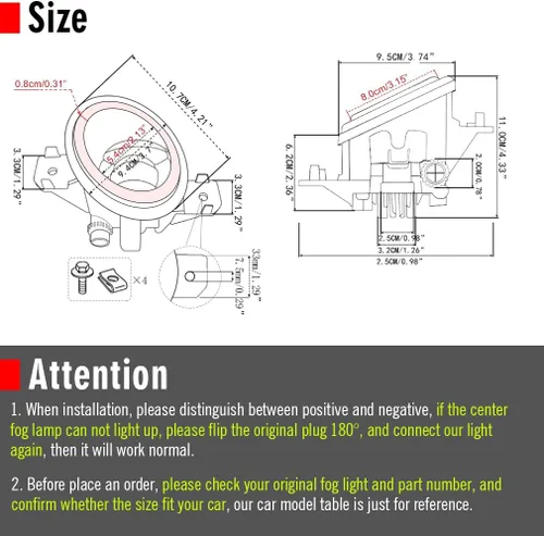 Miniatura 8 de Luz antiniebla LED con anillo de halo de ojo de ángel de repuesto para Nissan 07-21 Altima, 04-19 Sentra (excepto SE-R), 13-16 Pathfinder, 15-18