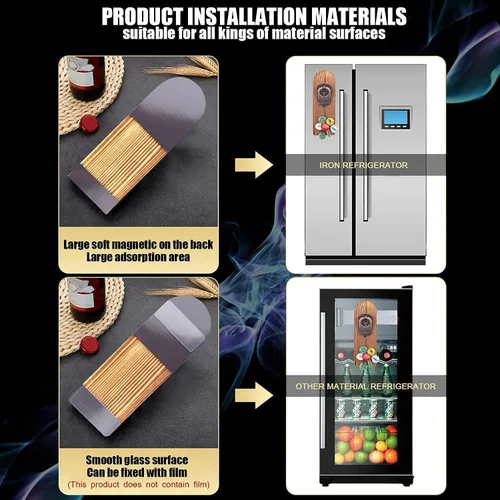 Miniatura 5 de Abrebotellas de cerveza montado en la pared con atrapador de tapas magnético, abrebotellas magnético de madera para refrigerador, regalos de cerveza
