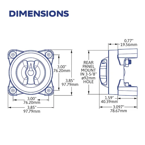 Miniatura 6 de Interruptores de batería de 350 Amp E-Series de Blue Sea Systems