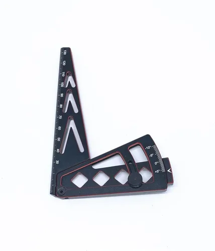 Miniatura 2 de KingVal Herramienta de medición de altura ajustable de metal para llanta de automóvil, regla de inclinación compatible con 1/10 1/8 1/7 RC Car