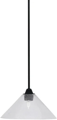 Miniatura 93 de Toltec Lighting Paramount - Mini colgante de 1 luz en acabado negro mate con cristal de arte perla de 7 pulgadas y estilo negro