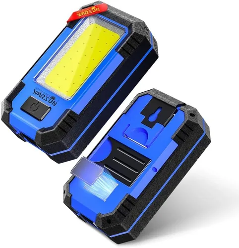 Miniatura 11 de WARSUN 3 piezas de luces de trabajo LED recargables, luz mecánica magnética portátil para reparación de automóviles, camping, 30 W, 1200 lúmenes