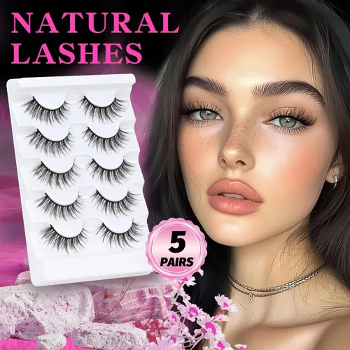 Miniatura 178 de Veleasha Pestañas postizas de manga puntiagudas, 100% hechas a mano, aspecto natural, pestañas postizas ligeras con banda transparente suave