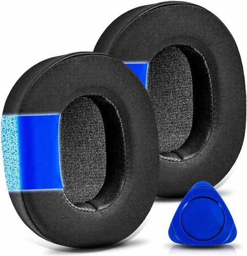 Almohadillas WH 1000XM5 para WH-1000XM5 (WH1000XM5) de TRANSTEK, almohadillas de repuesto con espuma de aislamiento de ruido de alta densidad, tela