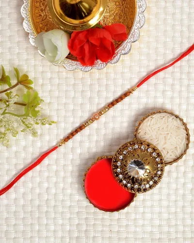 Miniatura 2 de RakhiRakhi for BrotherRudraksha RakhiSend rakhi to USARakhi for Brother with Gift SetRakhi Braceletrakhi for brother and bhabhiRakhi Set