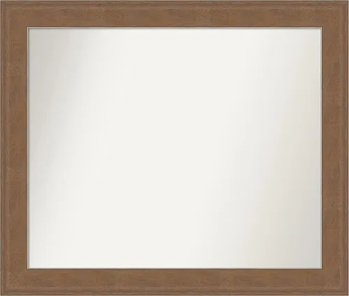 Miniatura 8 de Amanti Art Espejo de baño marrón para sobre el fregadero, 25 x 25 pulgadas, hecho a medida, espejo de tocador cuadrado marrón medio, marco de madera