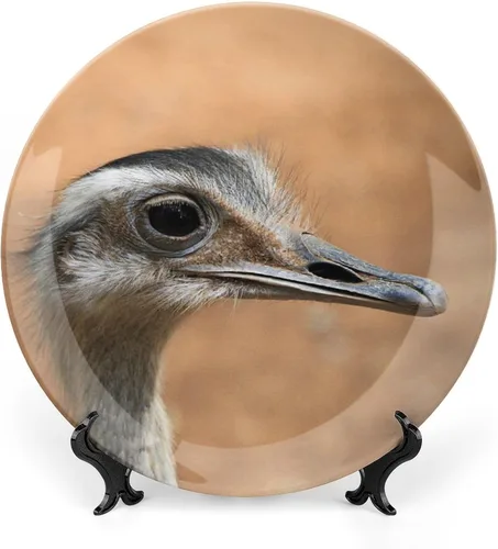 Miniatura 18 de Placa decorativa de animales de camello, placa decorativa de cerámica para pared, plato decorativo con soporte, placa redonda de exhibición