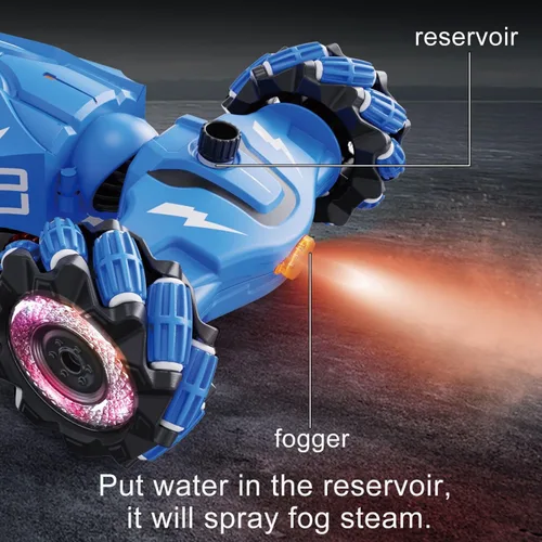 Miniatura 3 de LOOZIX Coche de Acrobacias RC Mejorado con Sensor de Gestos de Mano con Luces y Música, Coche RC de Derrape con Pulverización Controlado por Gestos