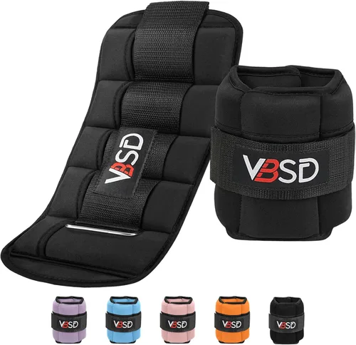 Miniatura 12 de VBSD Pesas de tobillo ajustables para hombres y mujeres, 2, 4, 6, 8, 10 libras, 1 par de correas de peso para piernas, juego de pesas de tobillo