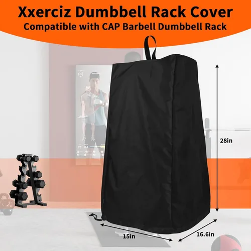 Miniatura 3 de Xxerciz Funda protectora para mancuernas con marco A, portátil, a prueba de polvo, impermeable, antiarañazos, para gimnasio en casa