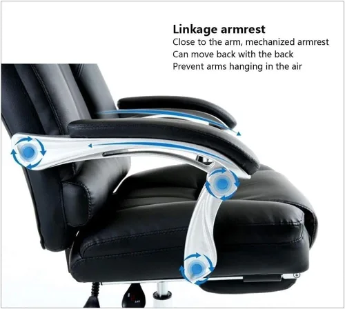 Miniatura 7 de Silla de oficina ejecutiva moderna blanca con respaldo alto, ergonómica y giratoria, cómoda silla de juegos para computadora para sala de estudio