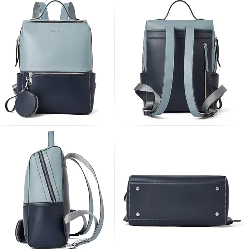 Miniatura 5 de BOSTANTEN Mochila de cuero genuino para mujer, mochila pequeña de moda, M