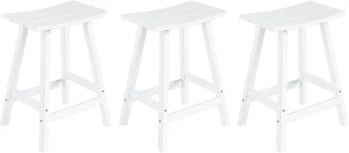 Miniatura 52 de WestinTrends Malibu - Juego de 2 taburetes para sillín para exteriores/patio, 24 alturas, color rojo
