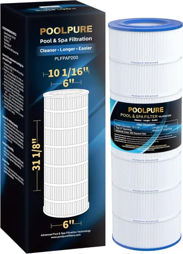 POOLPURE El filtro de piscina PAP200 reemplaza a Pentair Clean and Clear 200, CC200, Unicel C-9419, Ultral-C5, PP-C5, Filbur FC-0688, R173217,