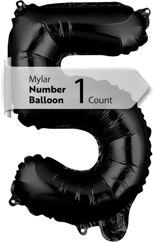 Miniatura 35 de Restaurantware-Balloonify Globo de Número de 16 Pulgadas, 1 Globo Digital para Fiesta - Número 5, Auto-Sellado, Acabado de Mylar de Folio Dorado, Oro